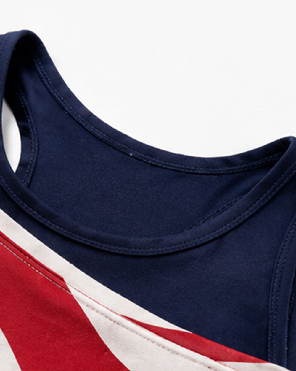 US Women's Soccer Team Jersey Red White and Blue Striped 2in1 T-Shirt for Sports Fan Parties Outdoor Music Festival