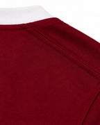 USA Womens Shirts Burgundy V-neck Cropped Jersey with Custom Number for Football Game Night Tailgating