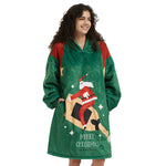 Ugly Christmas Sweatshirt Hooded Soft Fleece Xmas Party Outfit for Ladies Funny Dress