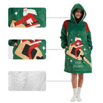 Ugly Christmas Sweatshirt Hooded Soft Fleece Xmas Party Outfit for Ladies Funny Dress