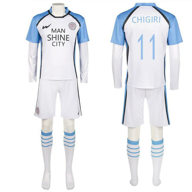 Unisex No.11 Nagi Seishiro Costume Manshine City Football Uniform Hyoma Chigiri Jersey