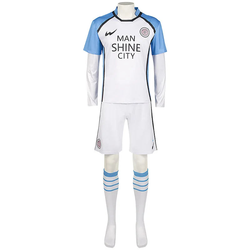 Unisex No.11 Nagi Seishiro Costume Manshine City Football Uniform Hyoma Chigiri Jersey