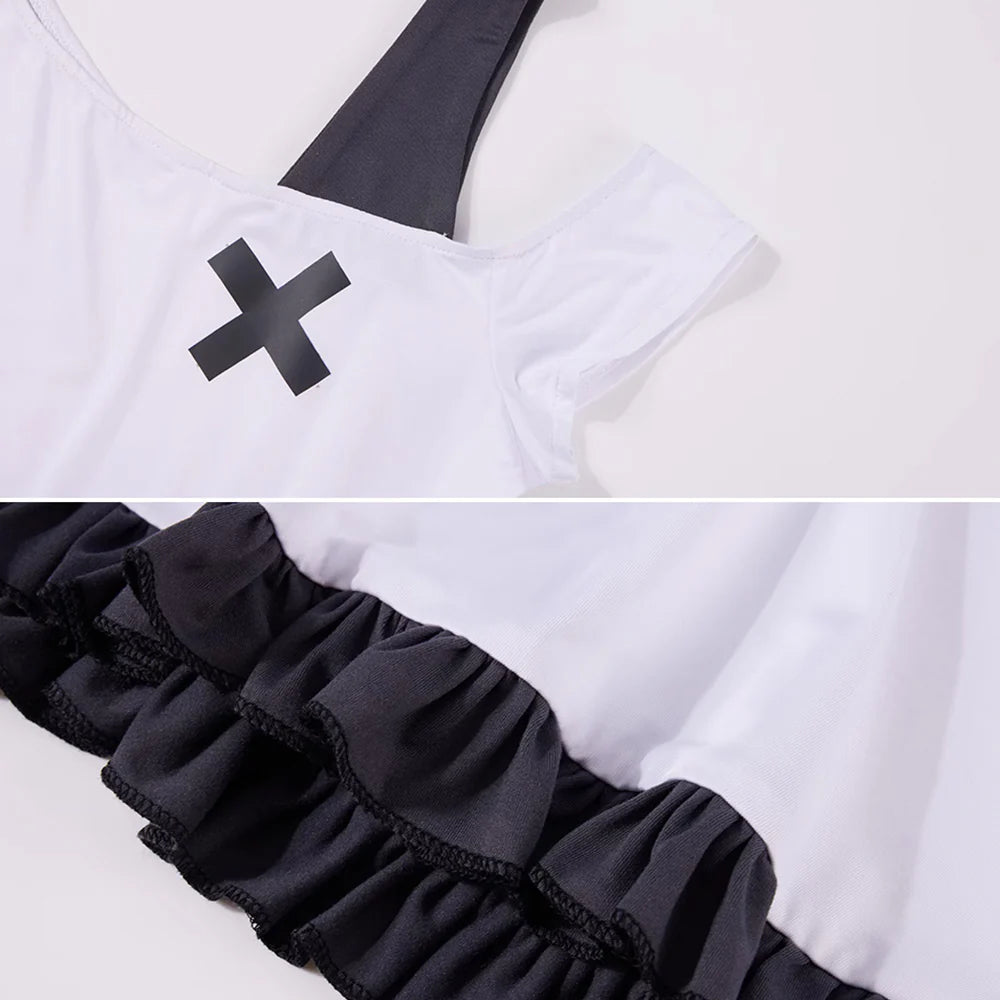 Vaggie Costume Vaggie White Dress with Accessories