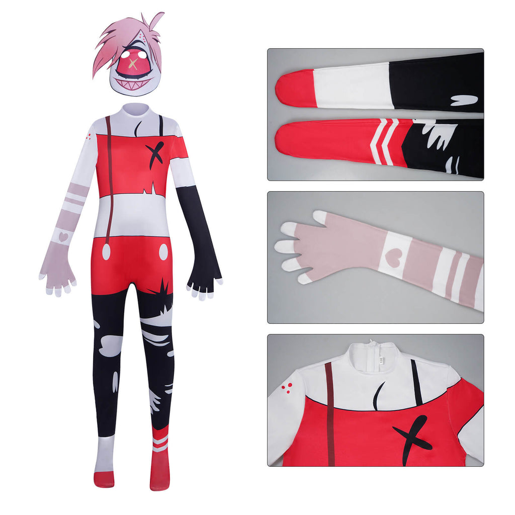 Cosplay Jumpsuit with Mask Party Carnival Halloween Costumes