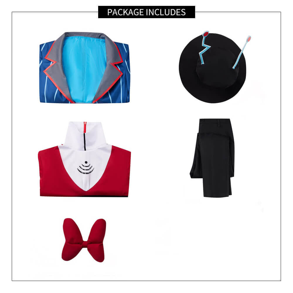 Adult Vox Costume TV Demon Vox Cosplay Outfit Coat Pants and Accessories Full Set for Halloween