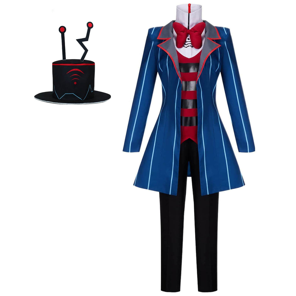 Adult Vox Costume TV Demon Vox Cosplay Outfit Coat Pants and Accessories Full Set for Halloween