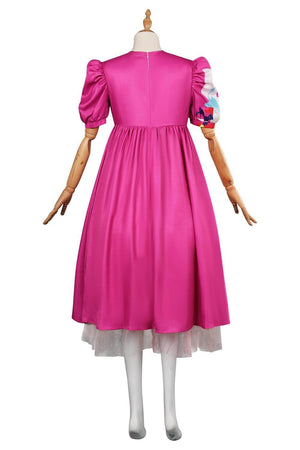 Weird Doll Dress Kate McKinnon Hot Pink Cosplay Costume Halloween Outfit for Kids Adults