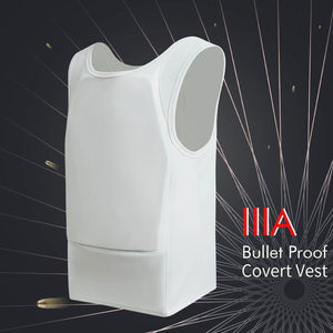 White Bulletproof & Stabproof Vest NIJ IIIA Level Body Armor Concealed Undershirt