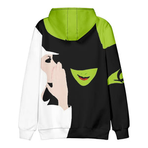 Unisex Wicked Hoodie Women Men The Witch Hooded Green Sweatshirt for Halloween Party