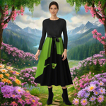 Female Wicked Dress 2024 Witch Movie Elphaba Cosplay Costume with Plus Size