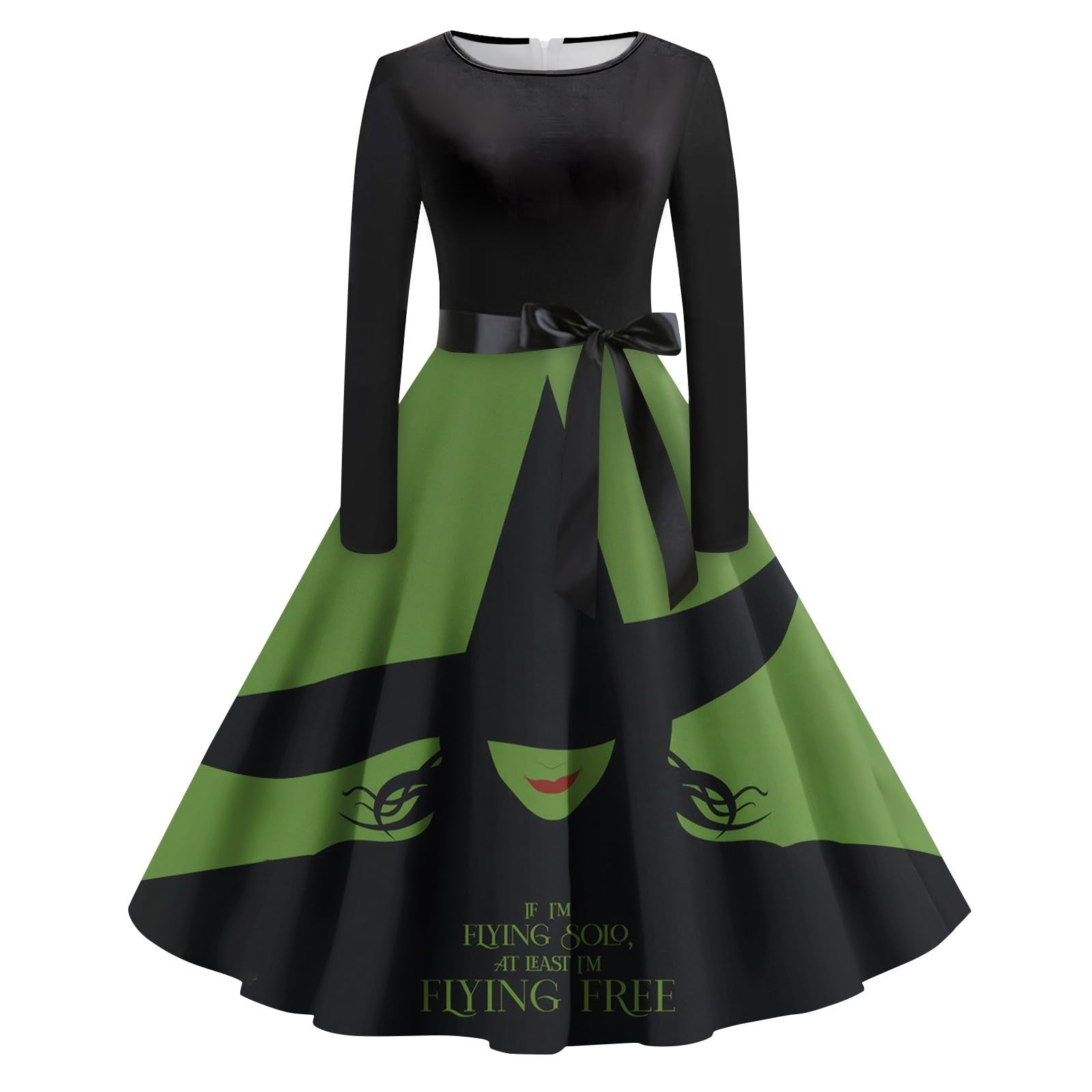 Winter Elphaba Dress Wicked Elphaba Cosplay Costume Warm Wicked Dress w/ Thick Material