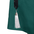Apprentice Witch Costume Forest Green Witches Pointed Hat and Cape Dress for Theme Parties