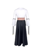 Olruggio Magic Outfit Purple Hooded Cloak with Royal Blue Lining Shirt Skirt and Iconic Thimble Hat for Cosplay