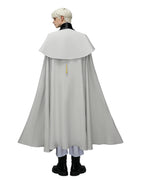 Witch Master Qifrey Costume Full Set with Cloak Dress Pointed Wizard Hat and Gold Glasses for Magic Mentor Roleplay
