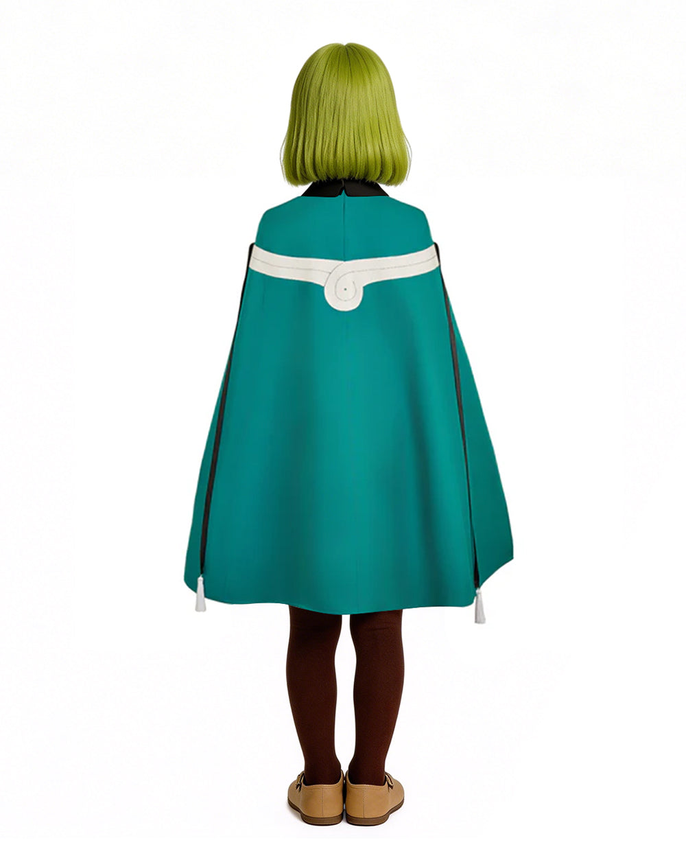 Forest Green Magic Student Uniform Emerald Cape with Dress and Structured Wizard Cap for 2026 Anime Expo