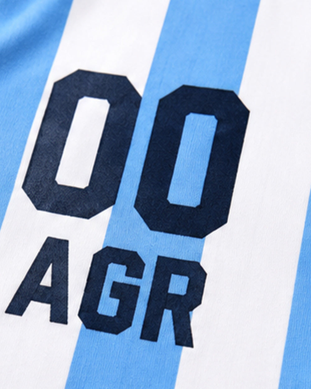 Women Argentina Jersey Blue Striped Soft Cotton Cropped Top for Comfy Match Day Wear