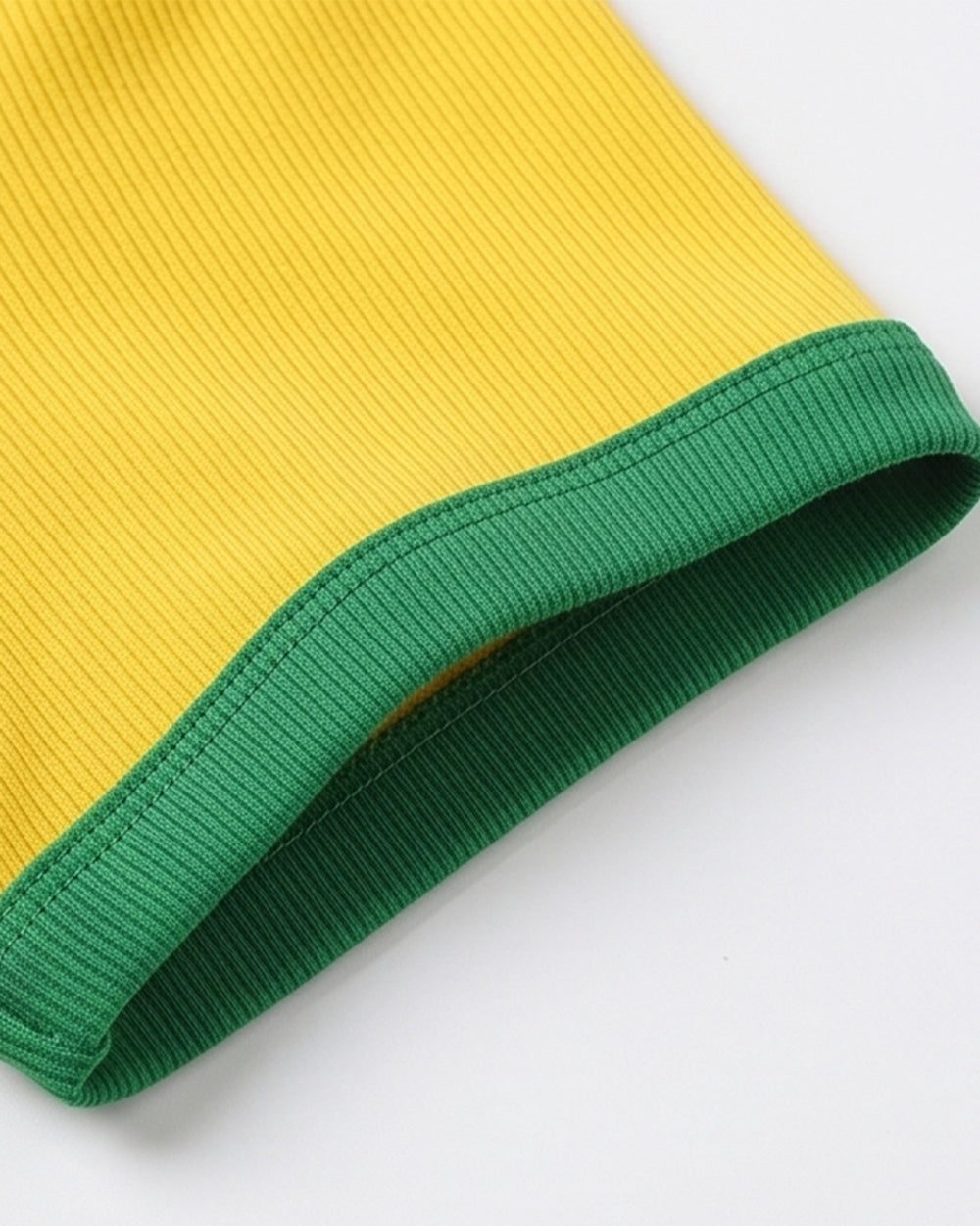 Women Brazil Jersey Yellow Short Sleeve Crop Top Slim Fit Shirt for Stadium Sports Cheering Parties