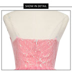 Deluxe Glinda Dress Women Pink Sequis High-end Glinda Cosplay Costume