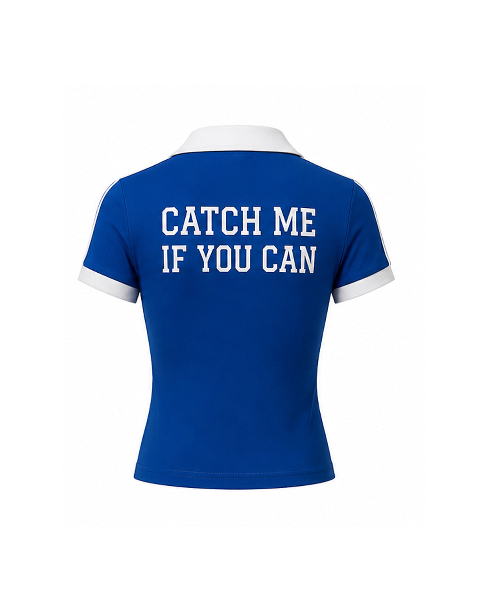 Women France Soccer Jersey Blue Polo Catch Me If You Can Shirt for Stadium Soccer Match Day Celebration