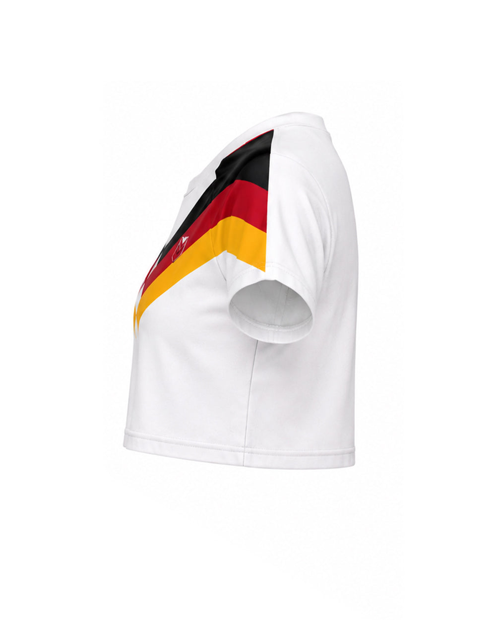 Women Germany Jersey 2026 White Cropped Short-Sleeve T-Shirt for Sports Bar Game Night