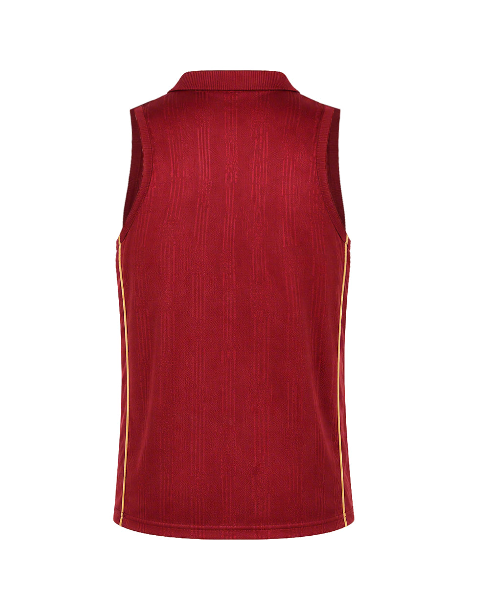 Women Spain Jersey Dark Red Sleeveless Polo Tank Top for Football Game Day Stadium Wear