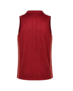 Women Spain Jersey Dark Red Sleeveless Polo Tank Top for Football Game Day Stadium Wear