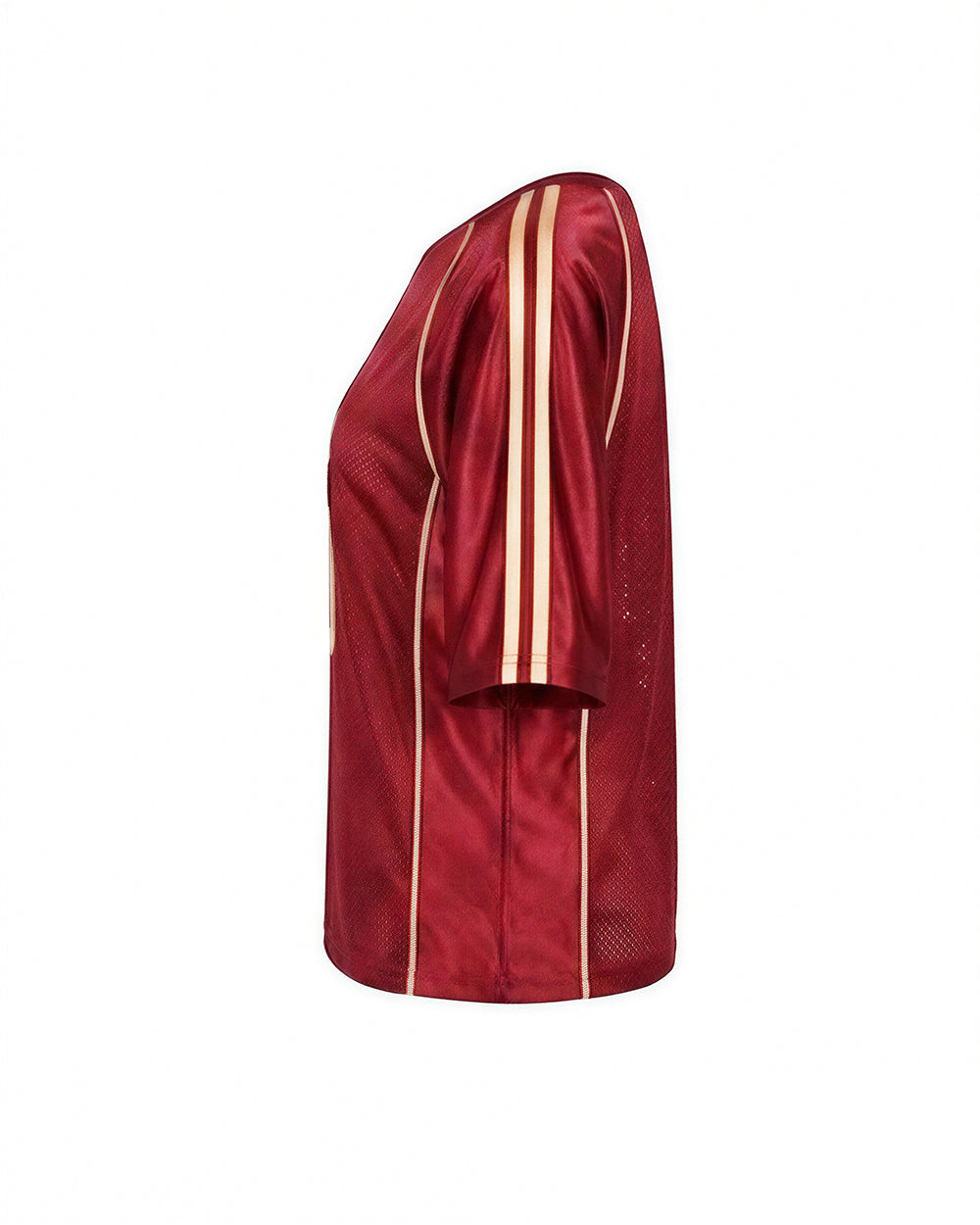 Women Spain Jersey Dark Red Off Shoulder Top for Football Game Day Sports Outfits and Streetwear