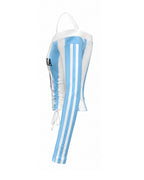 Women's Argentina Jersey Strappy Crop Top Sexy Lace Off Shoulder Ruched Shirt for Game Day