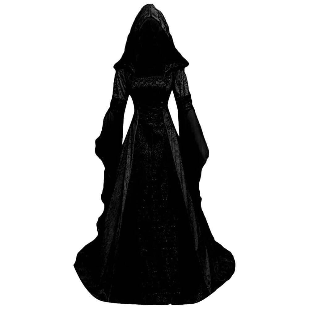 Women's Gothic Dress with Hood Medieval Costume Corset Renaissance Dre – Sun Baby