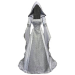 Women's Gothic Dress with Hood Medieval Costume Corset Renaissance Dress Victorian Dress for Halloween Party