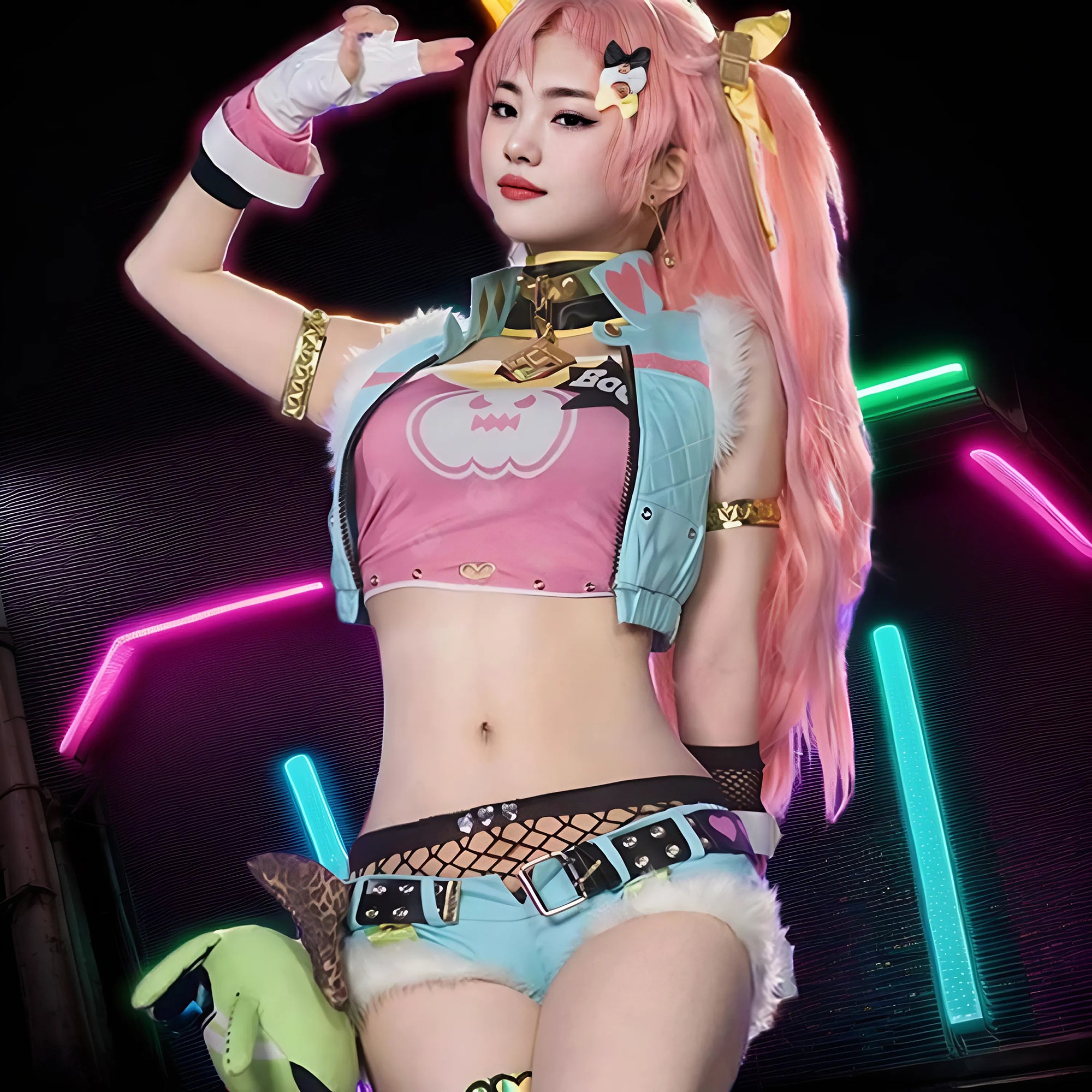 The Leader of Cunning Hares Cosplay Costume Women Sexy Dress-Up Outfit for Comic Show