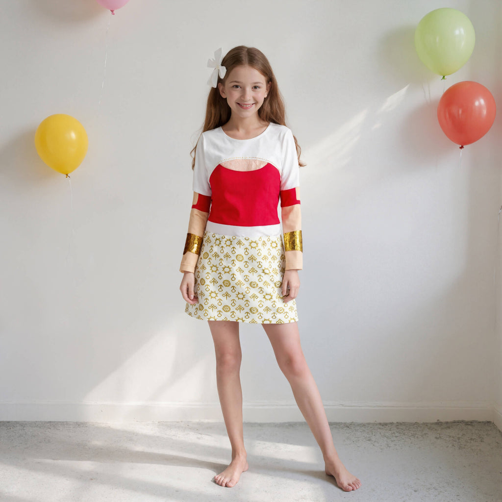 Girls Nova Costume White Daywalker Vampire Dress and Bag Zombie Outfit for Cosplay Party