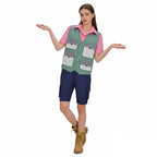 Nibbles Costume Cute Beaver Outfit Pink Shirt Vest Shorts 3pcs Suit for Cosplay