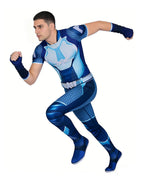 Boys Adults A-train Costume Jumpsuit and Gloves Suit Halloween Cosplay Outfit