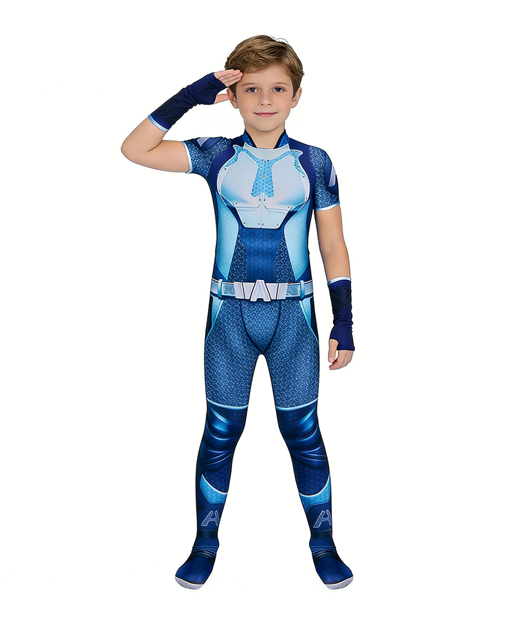 Boys Adults A-train Costume Jumpsuit and Gloves Suit Halloween Cosplay Outfit