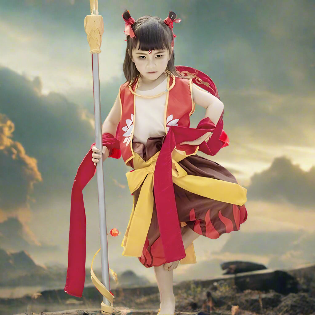Kids Cosplay Outfit Vest Pants and Hun Tian Ling 3pcs Set for Dress Up Party