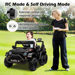 24V Ride On Car 6 Wheels Large Pickup Truck with Remote Control 2 Seater Car for Kids