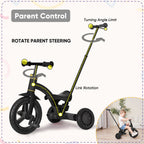Stroller Bike 4 in 1 Tricycle With Detachable Push Bar Toddler Balance Bike Ride On Toys