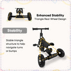 Stroller Bike 4 in 1 Tricycle With Detachable Push Bar Toddler Balance Bike Ride On Toys