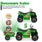 Kids Atv Quad Car With Trailer 6V Kids Electric Car With Forward Backward Function