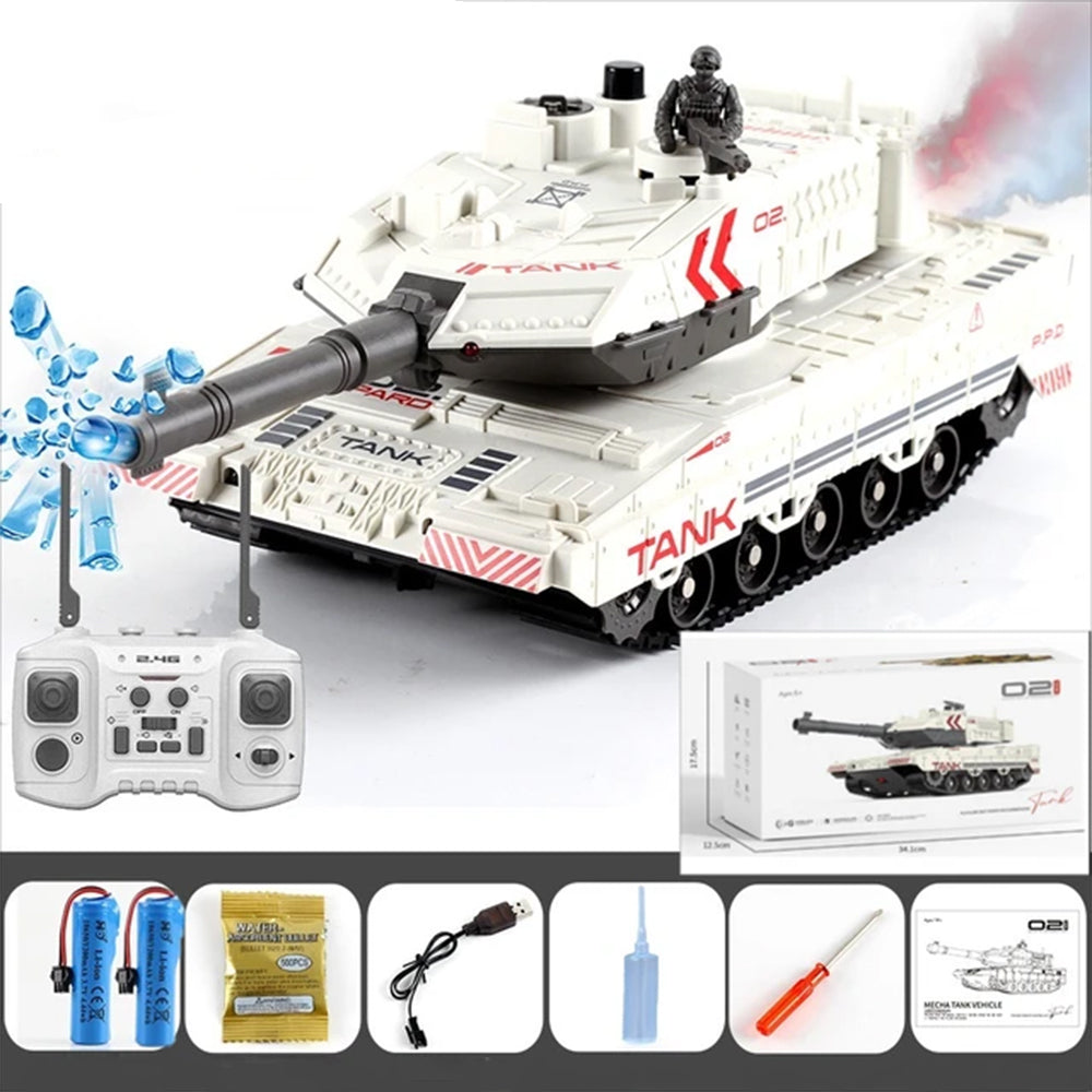 2.4G Remote Control Tank Simulation Crawler Water Bomb Tank Smoking Ta ...