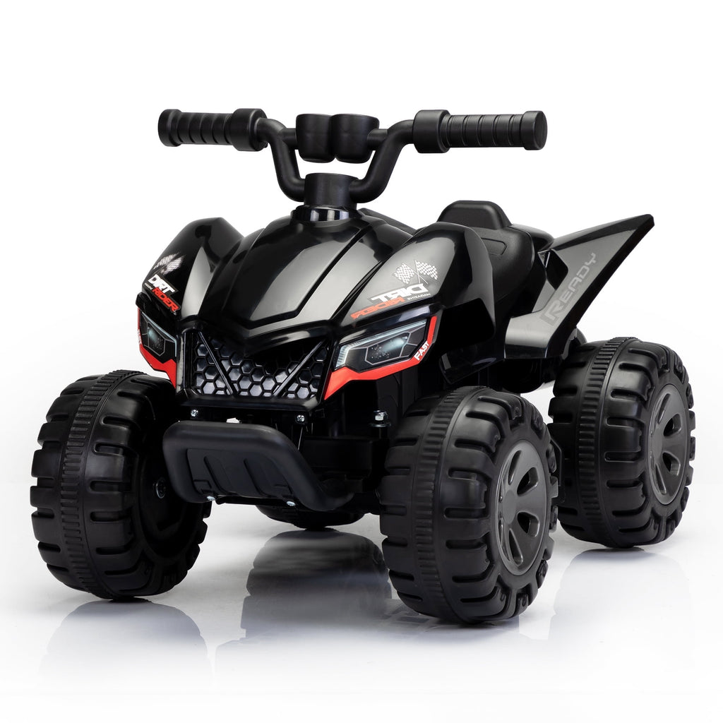 Kids Ride-on ATV 6V Battery Powered Electric Quad Car with Music LED Lights and Spray 4 Wheeled Ride-on Toy