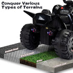 Kids Ride-on ATV 6V Battery Powered Electric Quad Car with Music LED Lights and Spray 4 Wheeled Ride-on Toy