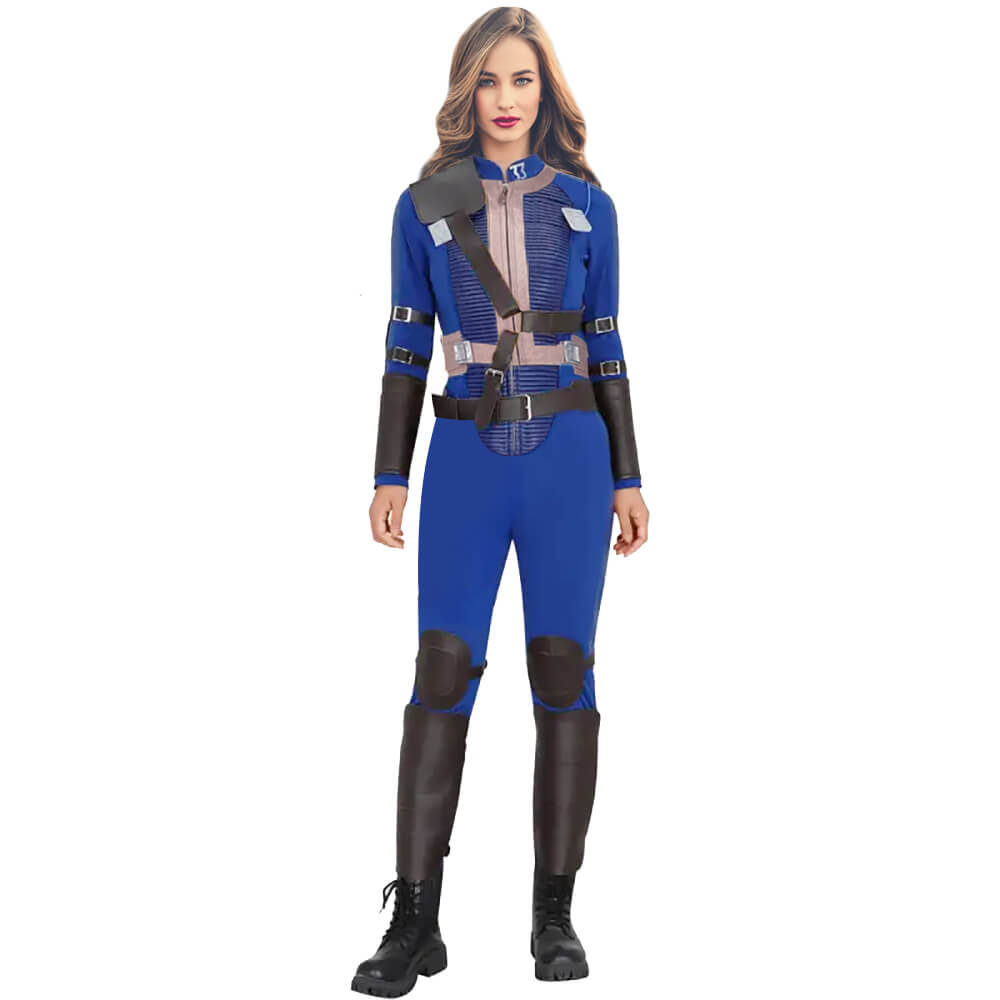 Vault 33 Costume Lucy Cosplay Outfit Blue Uniform Halloween Party Suit