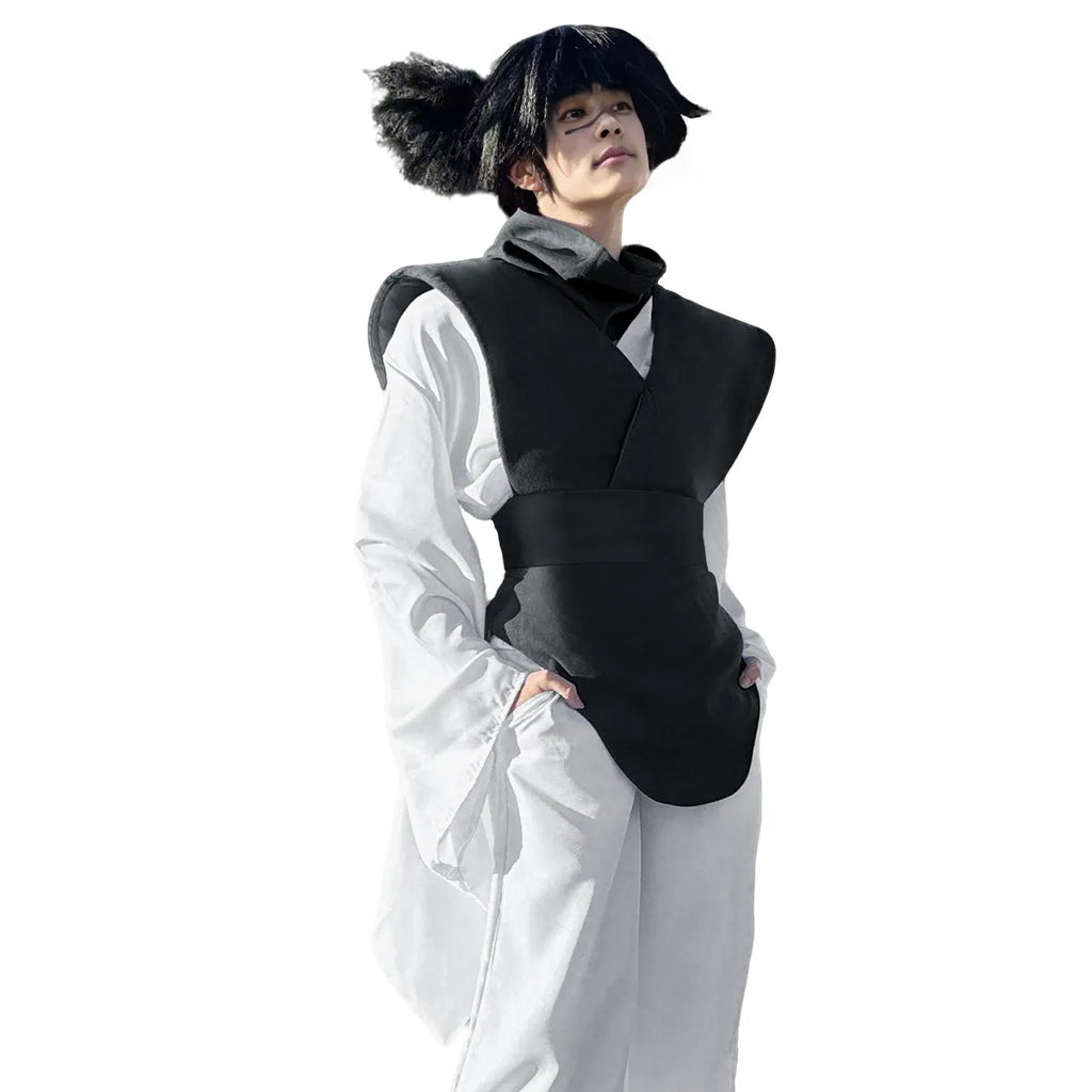 Adult Choso Costume White Kimono Robe Pants with Vest and Scarf for Halloween Carnival