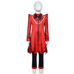 Kids Alastor Cosplay Suit Hazbin Hotel Children Red Costume Full Set