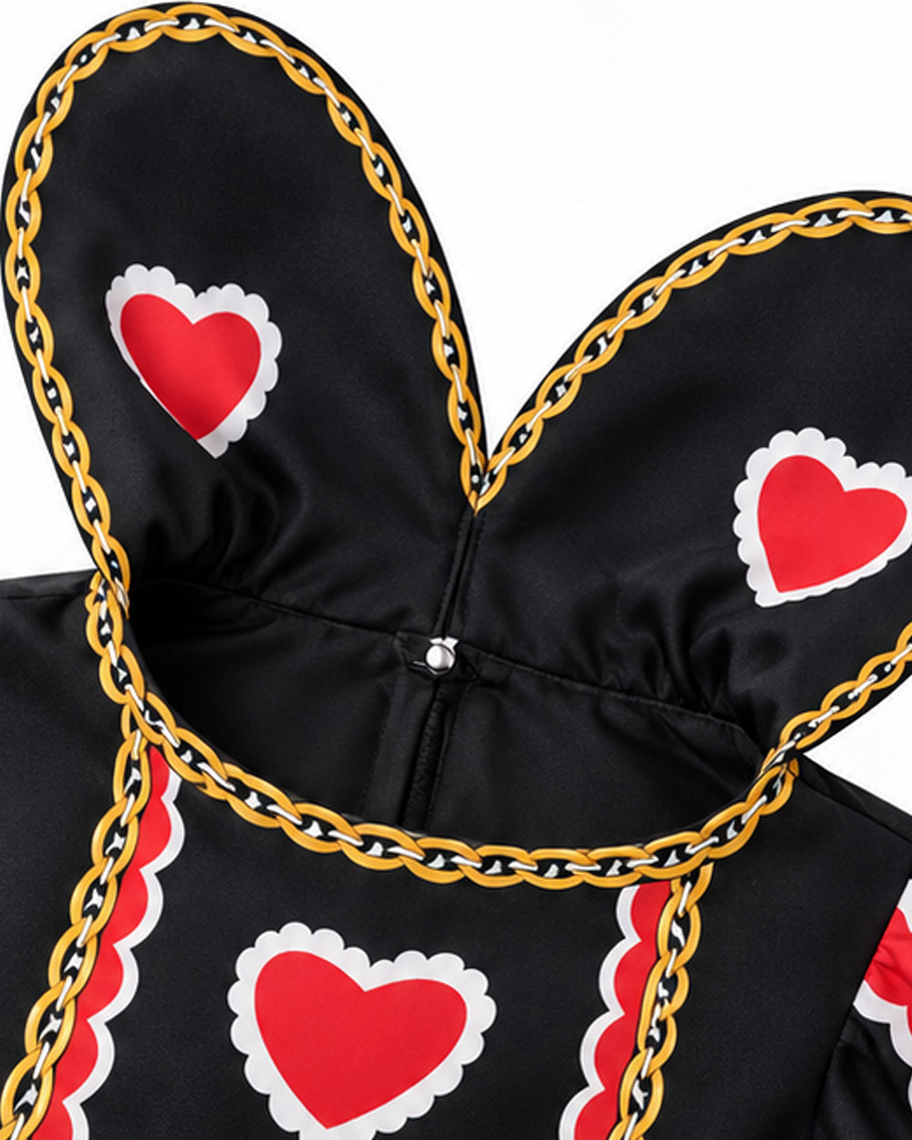 Girls Heart Queen Dress Elegant Ball Gown with Stand-up Collar for Halloween Trick-or-Treating
