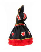Girls Heart Queen Dress Elegant Ball Gown with Stand-up Collar for Halloween Trick-or-Treating