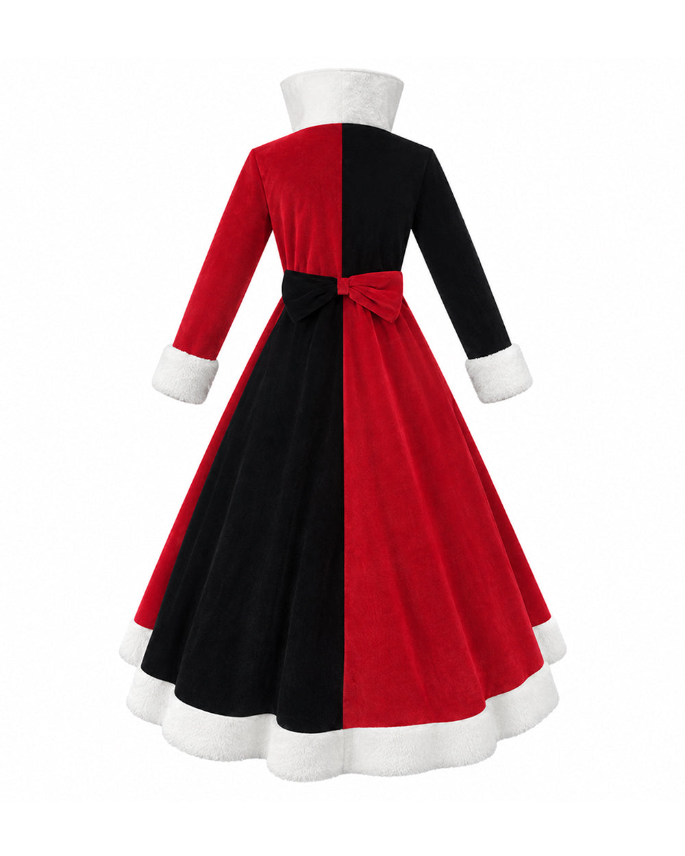 Women Queen of Hearts Costume Wonderland Red Dress and Crown for Halloween Party