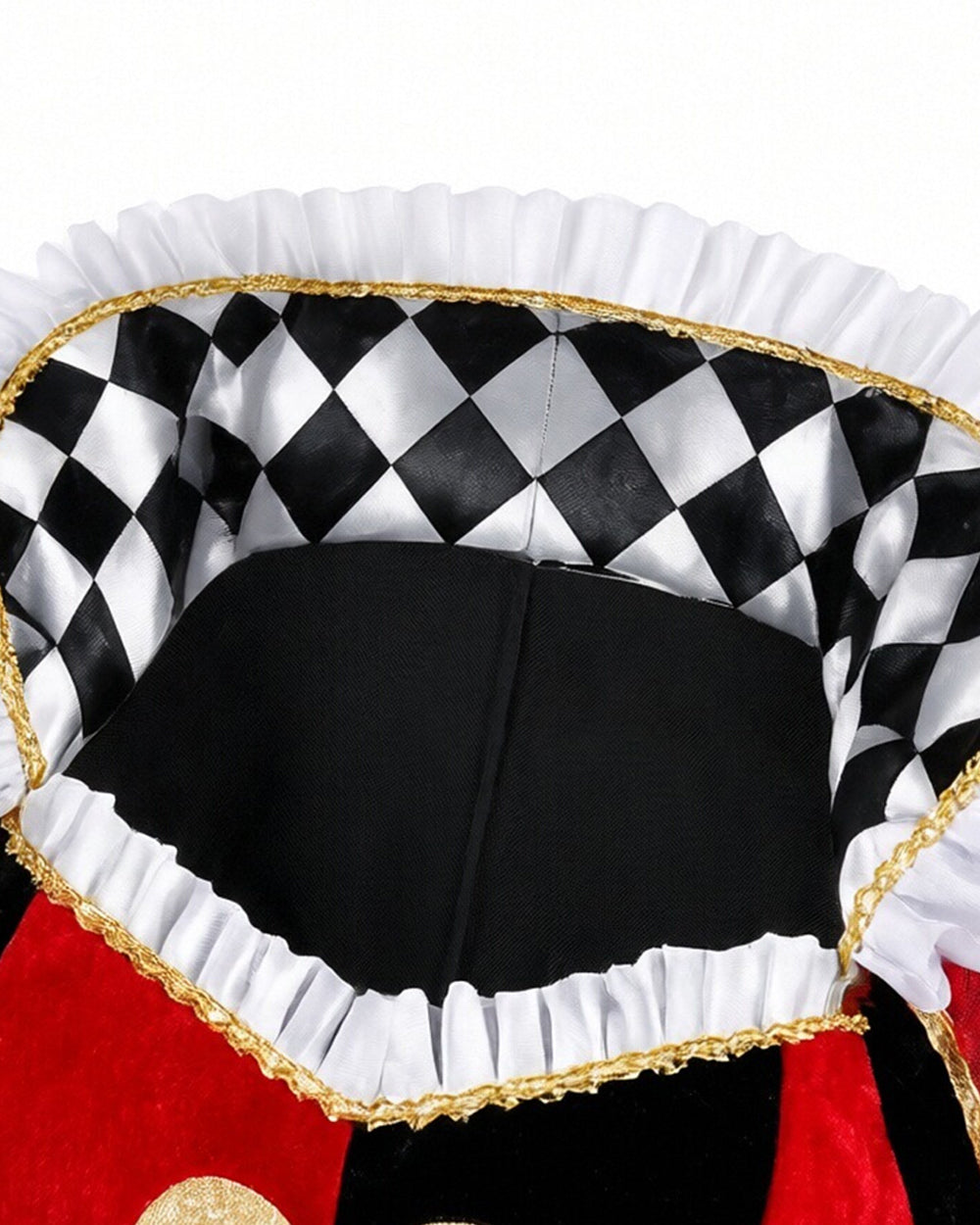 Women Heart Queen Costume Sexy Wonderland Villainess Mini Dress and Stocking for Halloween Party